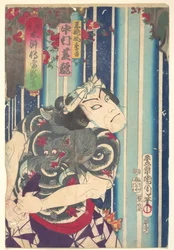 Imaginary portrait, Shuihuzhuan of the stage: Tōryūdai (Mitate Suikoden Tōrōdai) - Actor Nakamura Shikan plays Suekichi