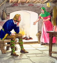 King Alfred burning the cakes