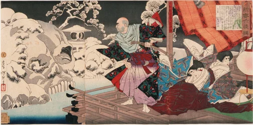 A New Selection of Strange Events: Taira no Kiyomori Seeing Skulls in the Snowy Garden