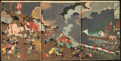 The Death of Yamamoto Dōki at the Great Battle of Kawanakajima