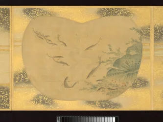Album of Fan-Shaped Paintings of Figures, Birds and Flowers