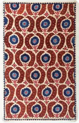 An Embroidered Linen Cover, Ottoman, Late 17th-Early 18th Century