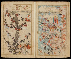 The Battle of Keresztes in 1596 from Manuscript Mehmed III