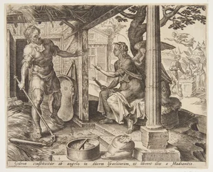 The angel appearing to Gideon