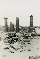 Columns and Ruins of Temple in Great Enclosure, Musawwarat es Sufra, Sudan