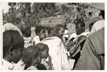 Men, Women and Children in Axum, Ethiopia