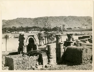 Temple of Osiris, before its restoration, Bigeh island, Egypt