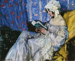 A Girl Reading in an Interior