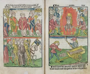 Jan Hus Burnt at the Stake at the Council of Constance, from 