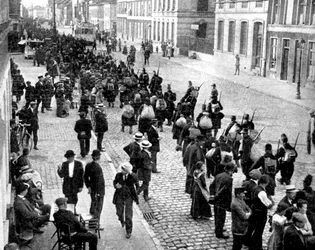 A Belgian Regiment Retreats to Antwerp, First World War