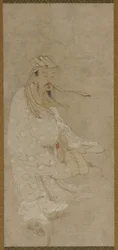 A Chinese Man Standing in a High Wind, Edo Period, 17th Century