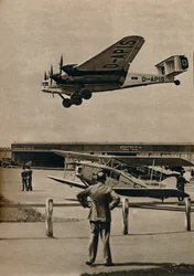 A German Junkers Airliner Arriving at Croydon Airport