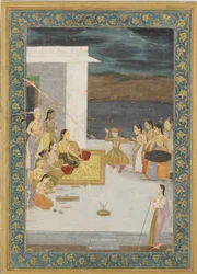 A Princess entertained by a dancer, attendants and musicians, early 18th century