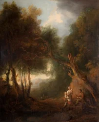 A Wooded Landscape, Autumn Evening, Probably c.1800