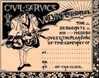 A blank invitation to a Civil Service Volunteer Rifles function