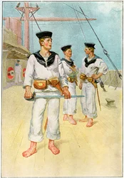 A boarding party, c1890-c1893