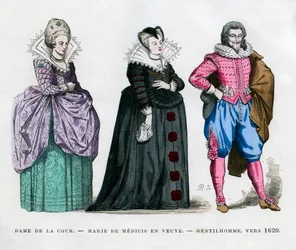 A Lady of the Court, Marie de Medici as a Widow, and a Gentleman, c1620 1882-1884