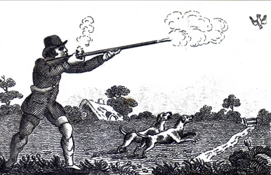 A man shooting partridge
