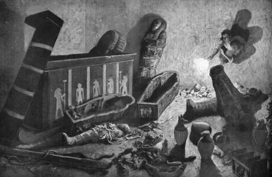 A ransacked Egyptian tomb