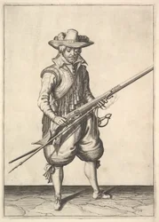 A Soldier Shaking the Powder from the Top of the Pan