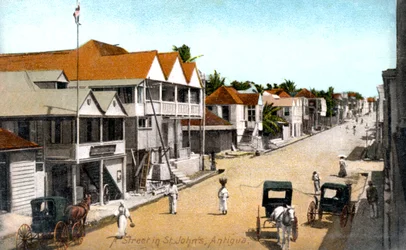 A street in St. Johns, Antigua
