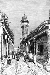 A Street in the Suk District of Tunis, Tunisia, 1895