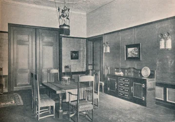 A View of a Dining-Room in a Berlin Flat, Designed by M. H. Baillie Scott, c1909