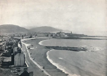 Aberystwith - View of the Bay, Showing the Castle and the University College