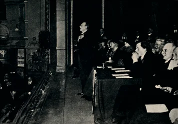 Addressing a Public Meeting at Finsbury Park