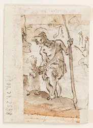 Adoration of the Magi, St. Christopher and Christ Child