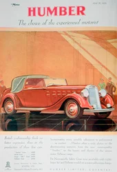 Advert for Humber motor cars, 1935