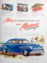 Advert for Mercury Motor Cars