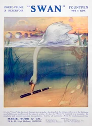 Advert for Swan Fountain Pens, c1906