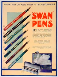 Advert for Swan Pens