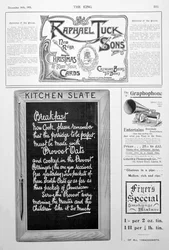 Advertising page from the King magazine, 14th December 1901