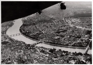 Aerial View of Basel, Switzerland, from a Zeppelin, 1928-1933