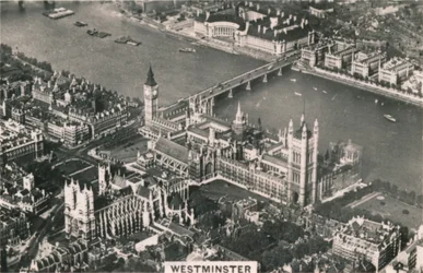 Aerial view of Westminster, 1939