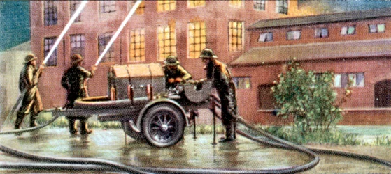 Air Raid Precautions, cigarette card, British, 1938
