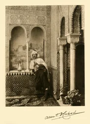 Albert Frederick Calvert in the Alhambra, Granada, Spain