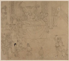 Album of Daoist and Buddhist Themes: Kings of Hells: Leaf 35, 1200s
