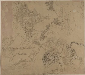 Album of Daoist and Buddhist Themes: Search the Mountain: Leaf 43, 1200s
