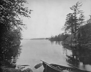 Among the Thousand Islands of the St. Lawrence, c1897