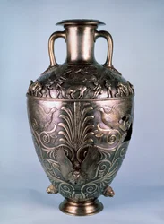 Amphora with relief scenes, first half of 4th century BC