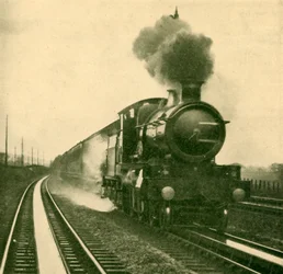 An Engine of the Star Class Picking Up Water at Speed, Goring, Great Western Railway, 1930