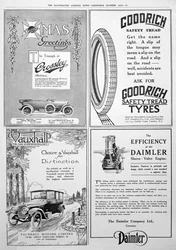 An advertising page in the Illustrated London News, Christmas, 1916