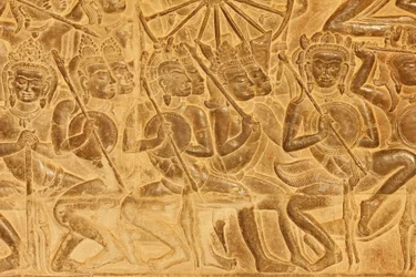 Angkor Wat Detail of Relief Sculpture From the Battle of Kurukshetra
