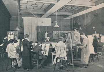 Antique and Life Classes at the Ontario College of Art, Toronto, c1913