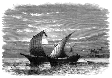 Arab Dhows on the Red Sea, c1890