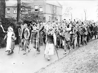 Armistice parade at the American Hospital in Dartford
