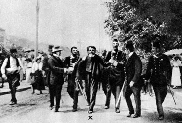 Arrest of Gavrilo Princip, Assassin of Archduke Franz Ferdinand, 1914